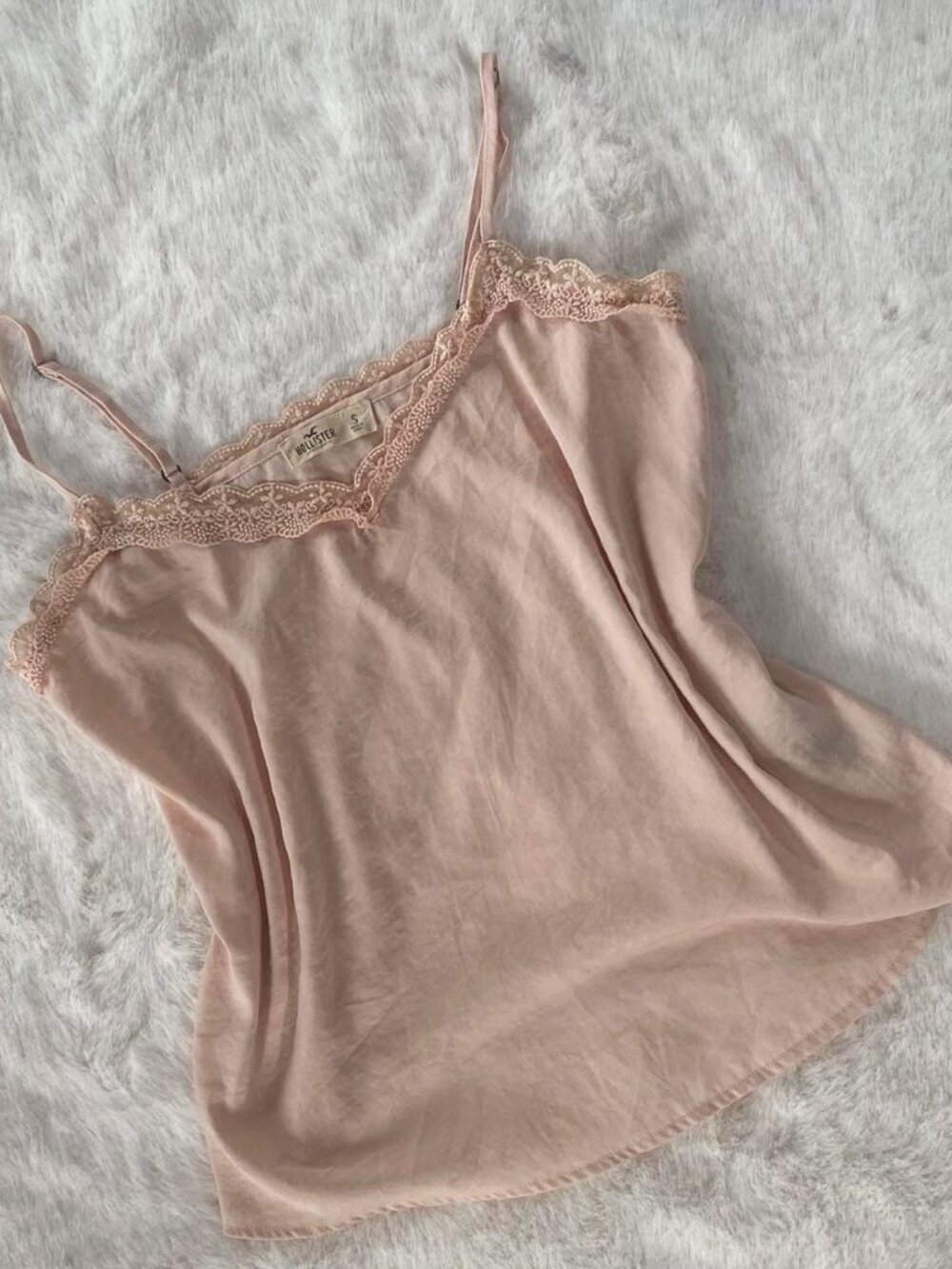 vintage y2k hollister peach lace cami ♡